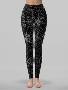 Spider Web Printed Fitness Yoga Track Pants