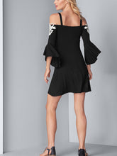 Load image into Gallery viewer, Cold Shoulder Lace Panel Dress