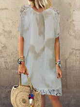 Load image into Gallery viewer, Printed Cotton and Linen Casual Dress