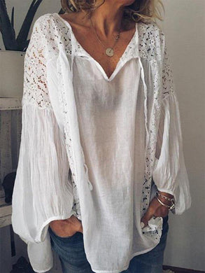Lace Cotton Linen Top