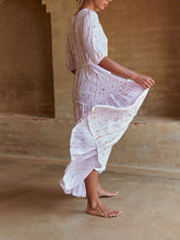 Load image into Gallery viewer, Bohemian V-neck Maxi Dress Mid Sleeve Dress