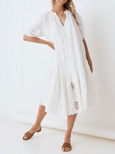 Load image into Gallery viewer, Bohemia Mid-sleeved V-neck Beach Maxi Dress