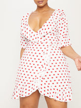 Load image into Gallery viewer, Love Printed V-Neck Mini Dress