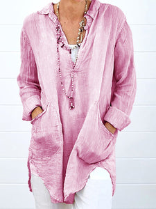 Cotton Linen Casual Shirt Top
