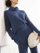 Load image into Gallery viewer, Loose Casual Turtleneck Long Sleeve Pants Two Piece Set