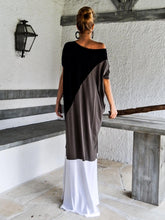 Load image into Gallery viewer, Women Color Block Loose Maxi Dress