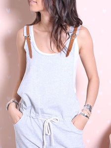 Casual Loose Solid Color Jumpsuit