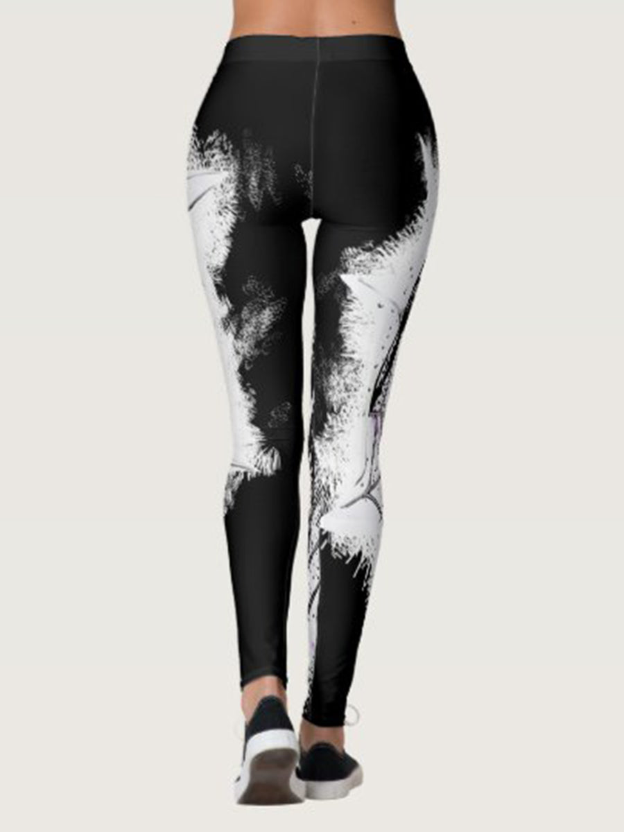 Spider Web Printed Sports Bottom Yoga Pants