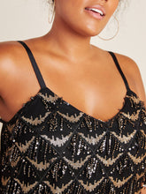 Load image into Gallery viewer, Plus Size Orinda Sequined Fringe Tank