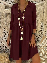 Load image into Gallery viewer, Cotton Linen Casual Dress
