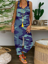 Load image into Gallery viewer, Sleeveless Camouflage Loose Jumpsuit