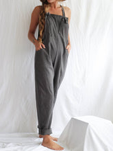 Load image into Gallery viewer, Linen Overalls Casual Jumpsuit with Pocket