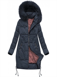 Solid Color Hooded Warm Down Coat