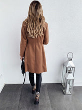 Load image into Gallery viewer, Autumn and Winter Solid Color Long-sleeved Double-breasted Mid-length Coats