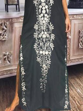 Load image into Gallery viewer, Casual V-neck Long Printed Dress