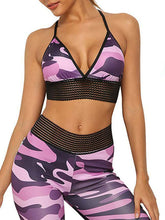 Load image into Gallery viewer, Sexy Camouflage Print Yoga Sports Two-piece Set