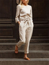 Load image into Gallery viewer, Simple Casual Loose Top Pants Set