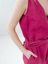 Load image into Gallery viewer, Casual Fashion Cotton Linen Sleeveless Jumpsuits