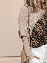 Load image into Gallery viewer, Fashion Leopard Print Sloping Shoulder Loose Blouse