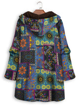 Load image into Gallery viewer, Cotton and Velvet Hooded Long Coat