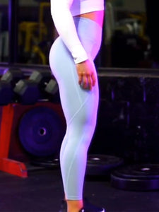 Fashion Ass Pleated Skinny Stretch Fitness Yoga Pants