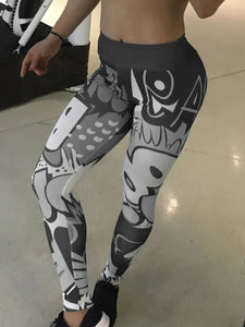 Sexy Letter Print Yoga Track Pants Leggings