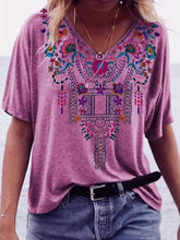 Load image into Gallery viewer, Women V-Neck Boho Summer Vintage Blouse