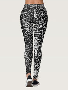 Spider Web Digital Printed Yoga Pants