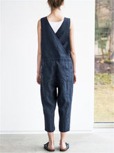 Load image into Gallery viewer, Fashionable Simple Cotton Linen Sleeveless Jumpsuits