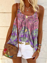 Load image into Gallery viewer, Bohemian Loose Floral Camisole Top