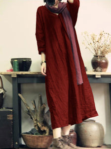 Fashion Wild Solid Color Casual Dress