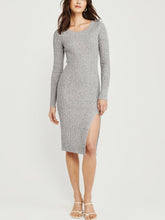 Load image into Gallery viewer, Boat Neck Midi Sweater Dress