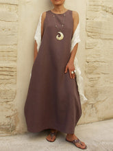 Load image into Gallery viewer, Chic Round Neck Sleeveless Maxi Dress