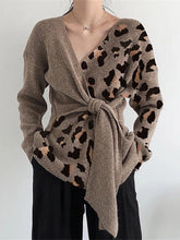 Load image into Gallery viewer, Fashion Leopard Colorblock Sweaters