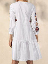 Load image into Gallery viewer, Printed Cotton and Linen Dress