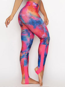 High Waist Digital Printed Sport Bottoms