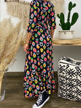 Load image into Gallery viewer, Casual Printed V-Neck Long Dress