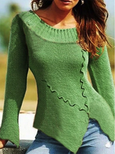 Load image into Gallery viewer, European and American Large Size Retro Casual Irregular Sweater