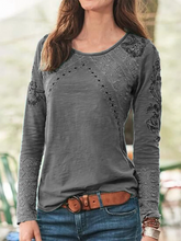 Load image into Gallery viewer, Cutout Large Size Long Sleeve Shirt