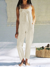 Load image into Gallery viewer, Women Cotton Jumpsuit Playsuit Overalls Summer Trouser