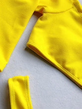 Load image into Gallery viewer, Sexy Off The Shoulder Halflong Sleeve Pure Colour Bikini Swimwear