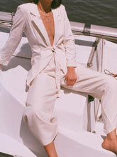 Load image into Gallery viewer, Stylish Belted Blazer Pants Two-Piece Suit