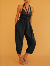 Load image into Gallery viewer, Fashion Sexy Halter Solid Color Jumpsuits
