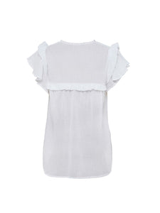 Women Beach Casual Short Sleeve Blouse