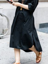 Load image into Gallery viewer, V-neck Long-sleeved Casual Dress