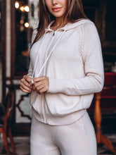 Load image into Gallery viewer, Hooded Zip Knitted Casual Two-piece Suit