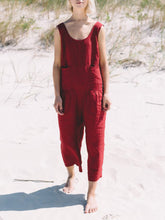 Load image into Gallery viewer, Solid Color Linen Jumpsuit with Pockets
