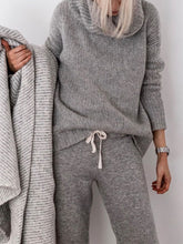 Load image into Gallery viewer, Casual Grey Turtleneck Warm Suit