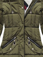 Load image into Gallery viewer, Army Green Long Slim Warm Jacket