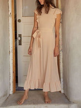 Load image into Gallery viewer, Short Sleeve A Line Summer Maxi Dress